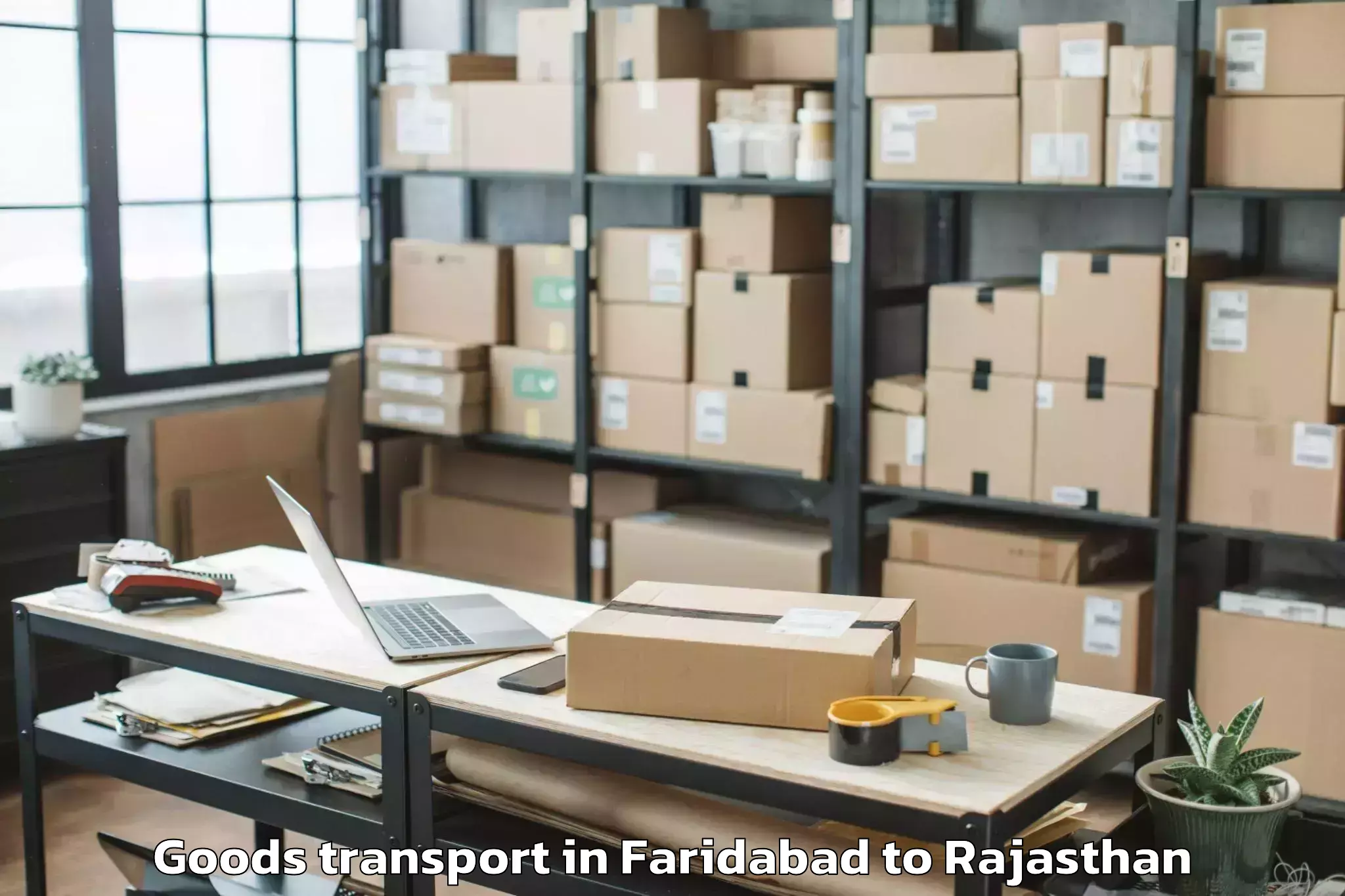 Reliable Faridabad to Todabhim Goods Transport